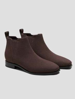Vivaia Ryan Square-Toe Slip-On Knit Chelsea Ankle Boots Comfort Chic Size 39/US8